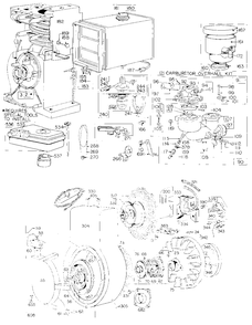 Carb,a/C,fuel Tank,rewind Diagram and Parts List for 144402-0151-XX  Briggs and Stratton Engine